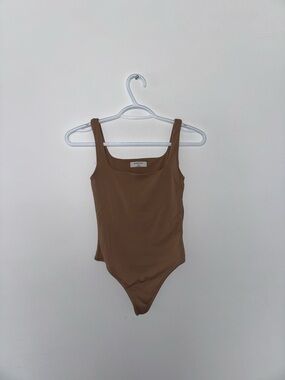 Babaton Brown Tank-Style bodysuit
